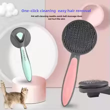 Self-Cleaning Pet Grooming Brush for Cats & Dogs
